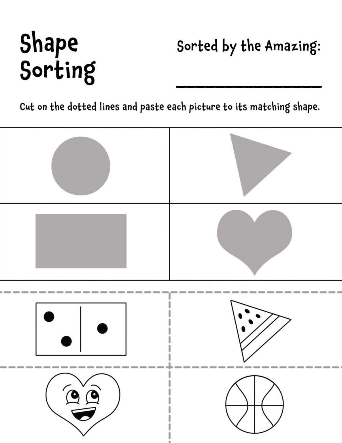 Free Shape Sorting Worksheets for Preschool! ⋆ The Hollydog Blog