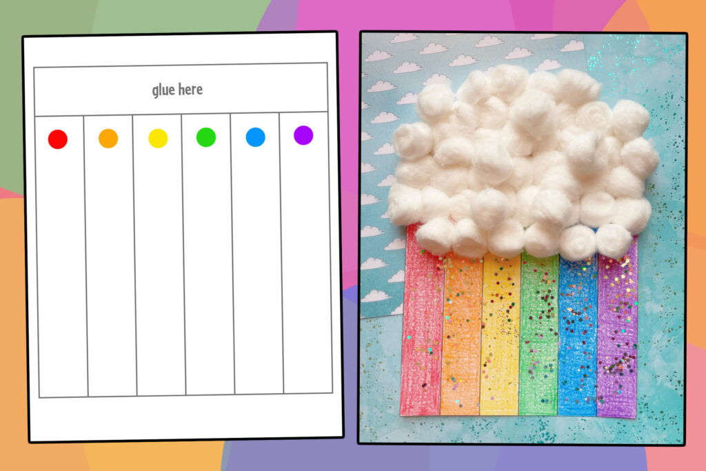 Fun Rainbow Craft for Preschool with Free Cutouts!