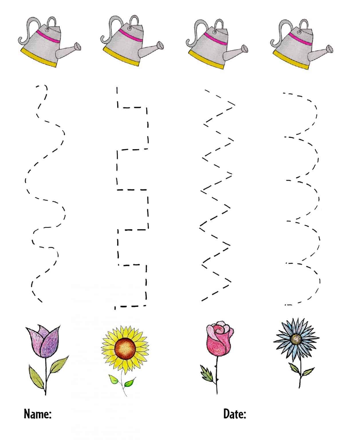 FREE Preschool Flower Themed Worksheets! â‹† The Hollydog Blog