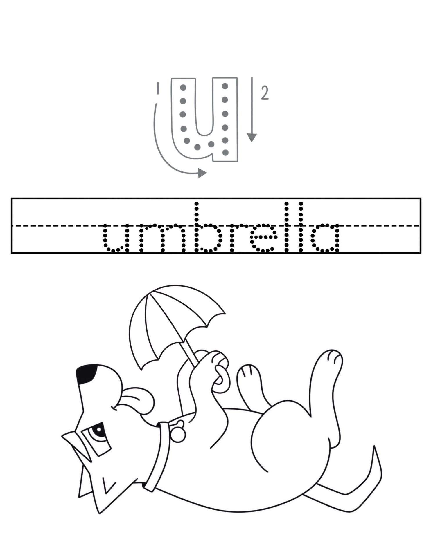 FREE Letter U Worksheets for Preschool ⋆ The Hollydog Blog