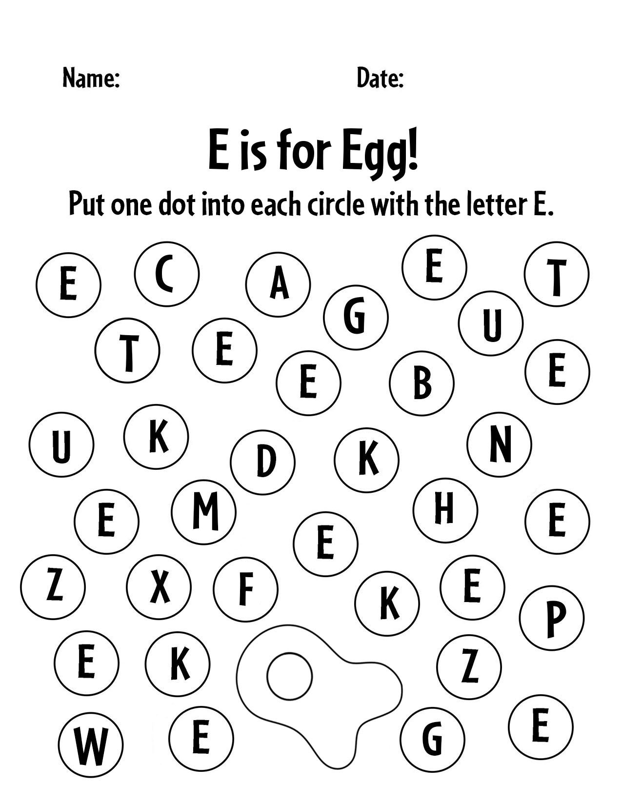 FREE Letter E Worksheets for Preschool! ⋆ The Hollydog Blog