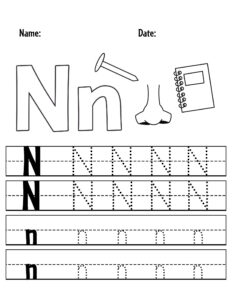 Free Letter N Worksheets for Preschool! ⋆ The Hollydog Blog