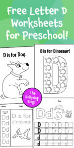 FREE Letter D Worksheets for Preschool! ⋆ The Hollydog Blog
