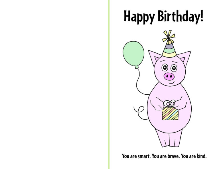 Free Printable Birthday Cards for Preschool! ⋆ The Hollydog Blog