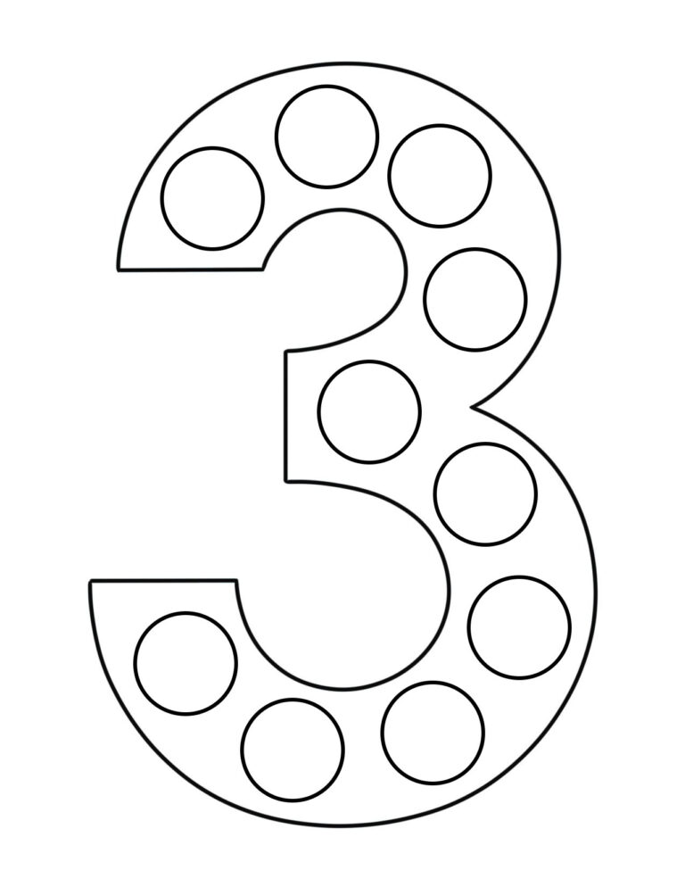 FREE Number 3 Worksheets for Preschool ⋆ The Hollydog Blog