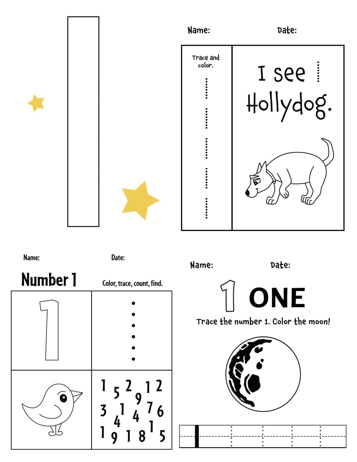 Free Preschool Number Worksheets (Counting & Tracing 1–20 Printables) ⋆ ...