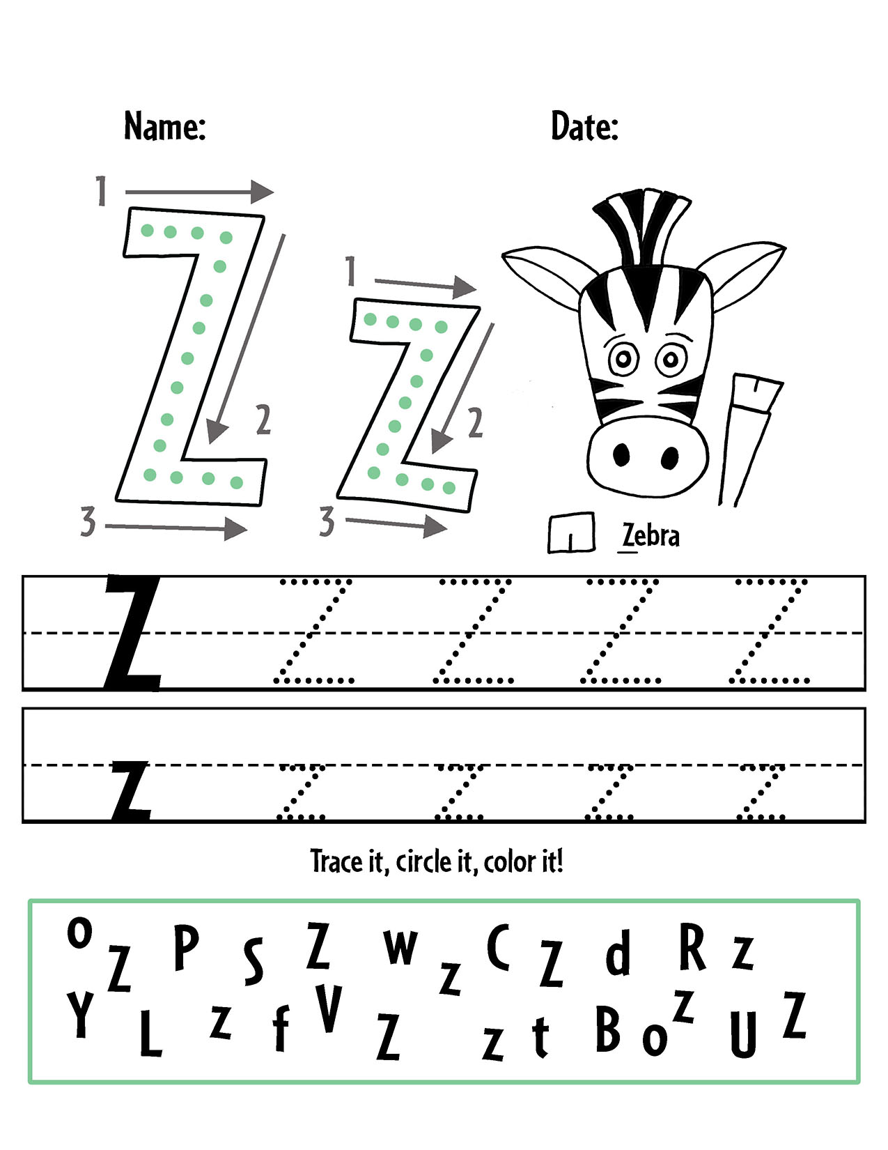 Free Letter Tracing Sheets for Preschool! ⋆ The Hollydog Blog