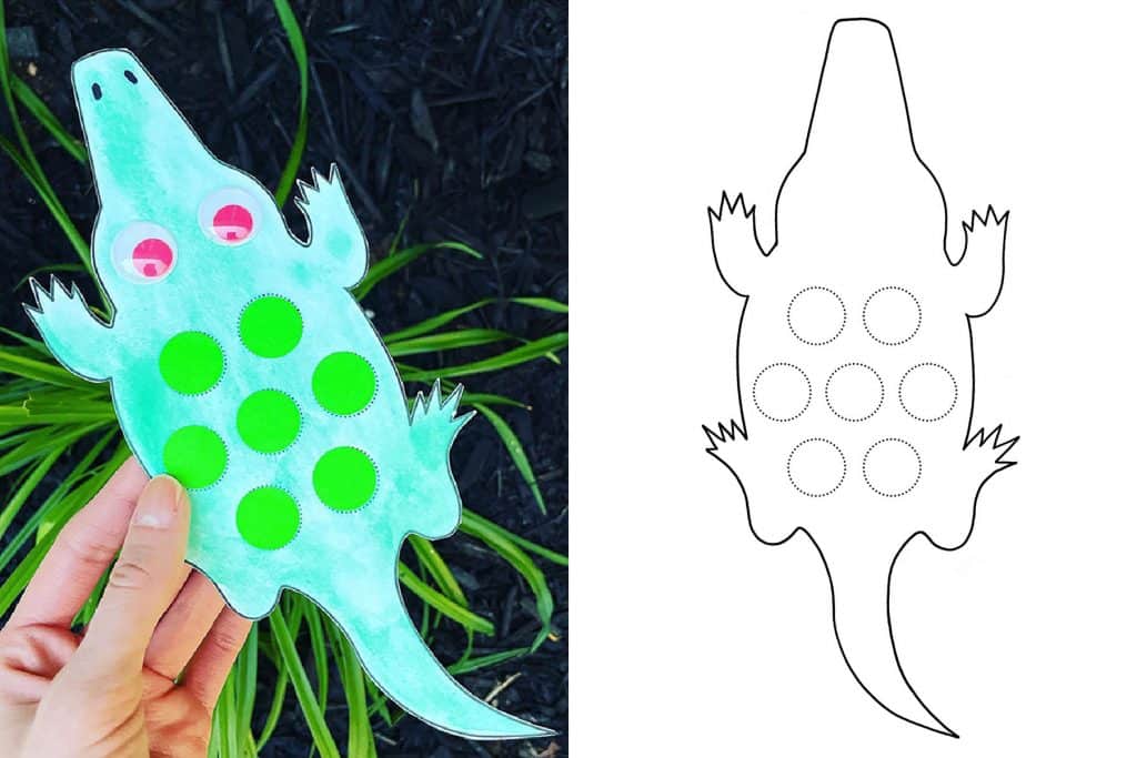 Printable Crafts for Preschool! Alligator Craft