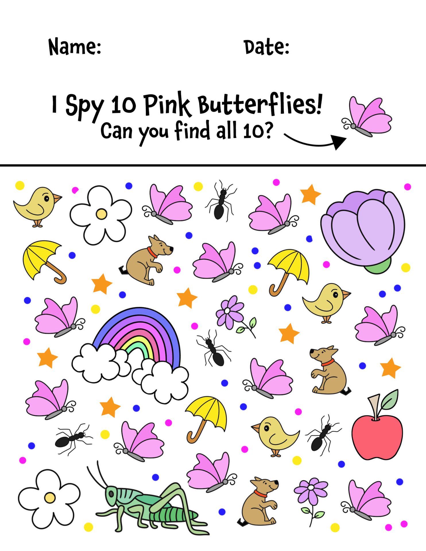 Free Butterfly Worksheets for Preschool (Cut and Paste, Tracing ...