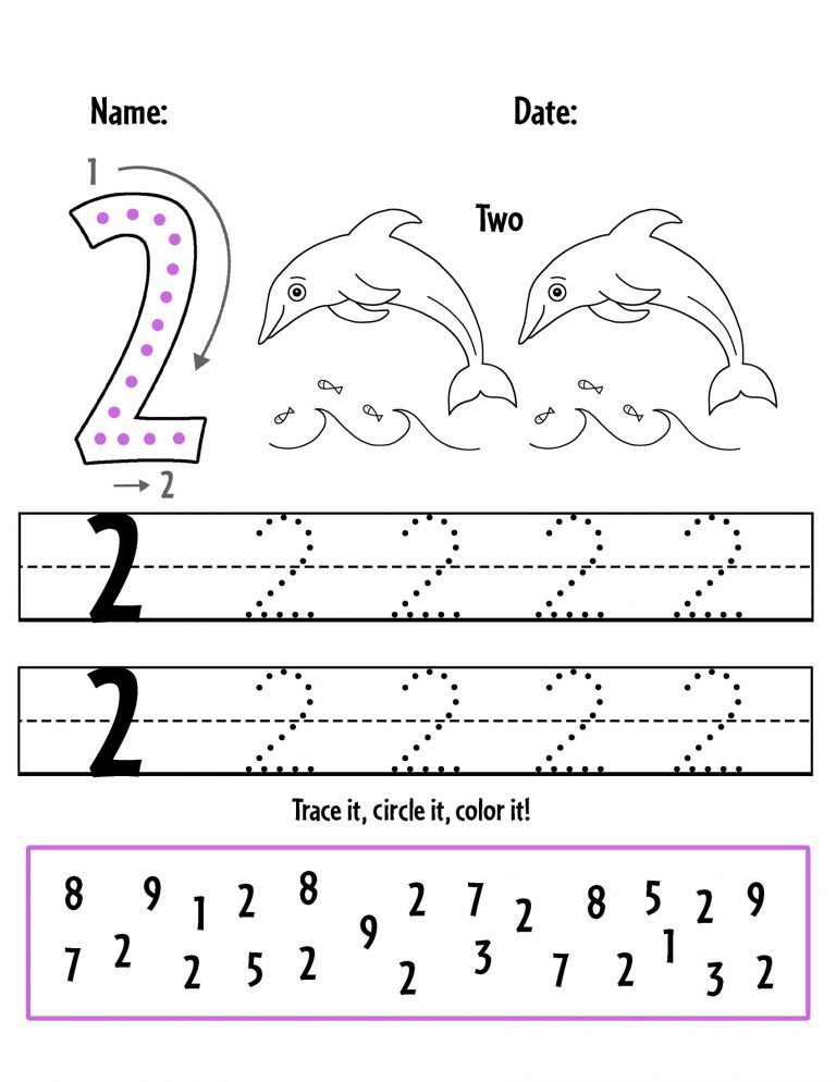 Free Printable Number Tracing Worksheets! ⋆ The Hollydog Blog