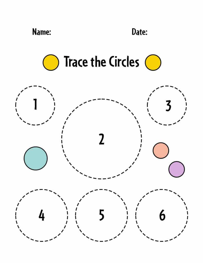 Circle Tracing Sheet