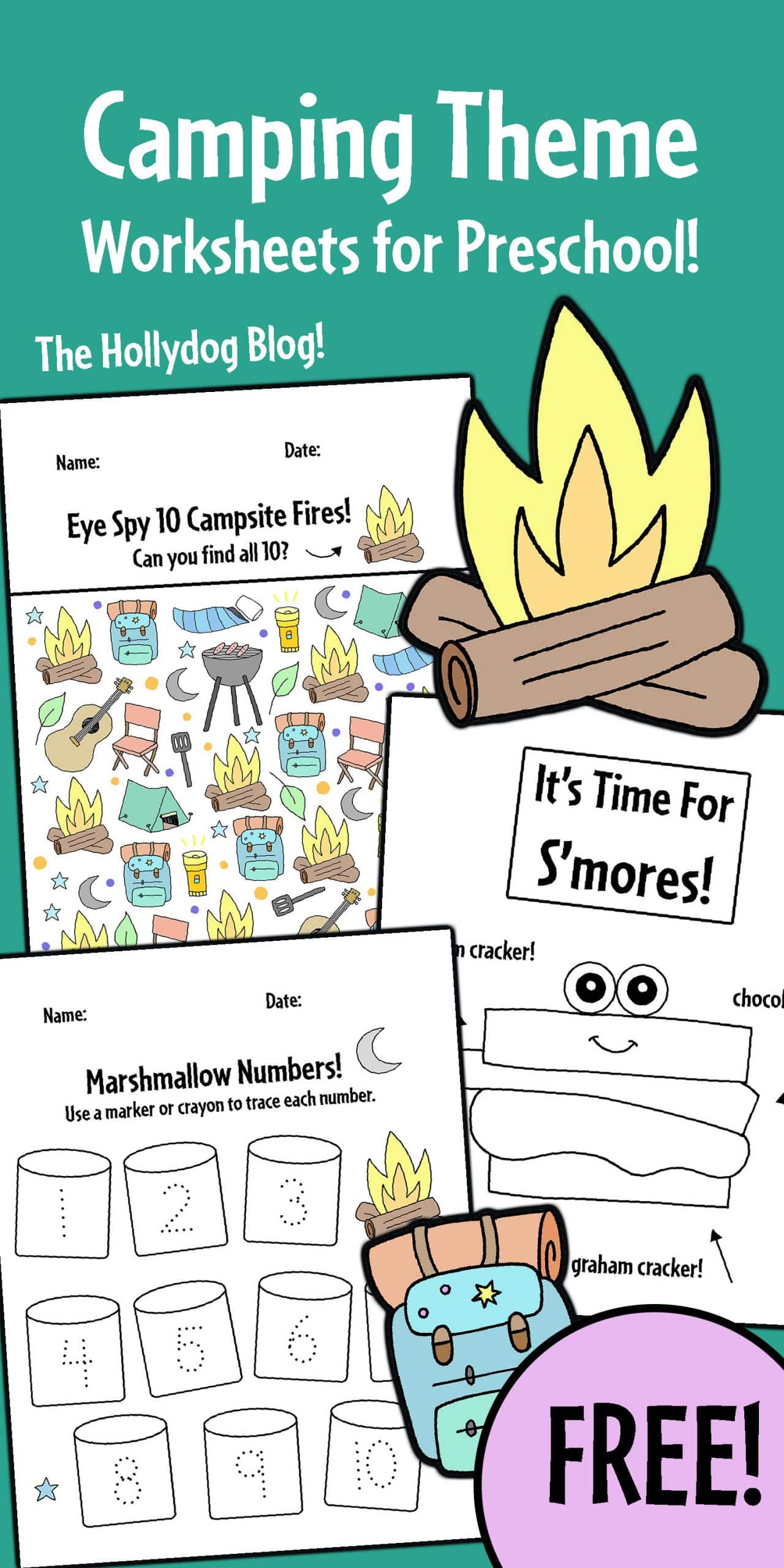 Preschool Camping Theme Worksheets