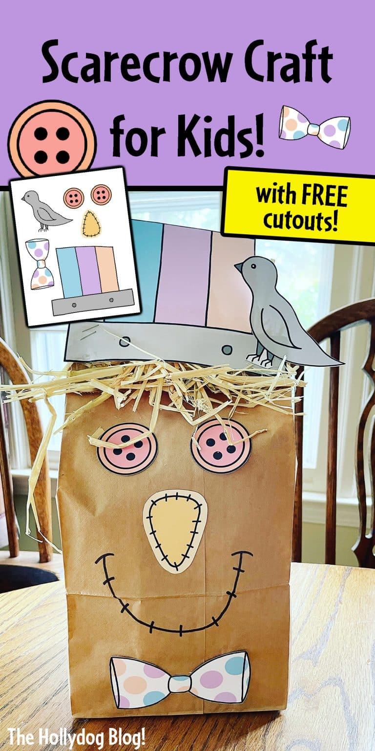 Paper Bag Scarecrow Craft for Kids (with free cutouts!) ⋆ The Hollydog Blog