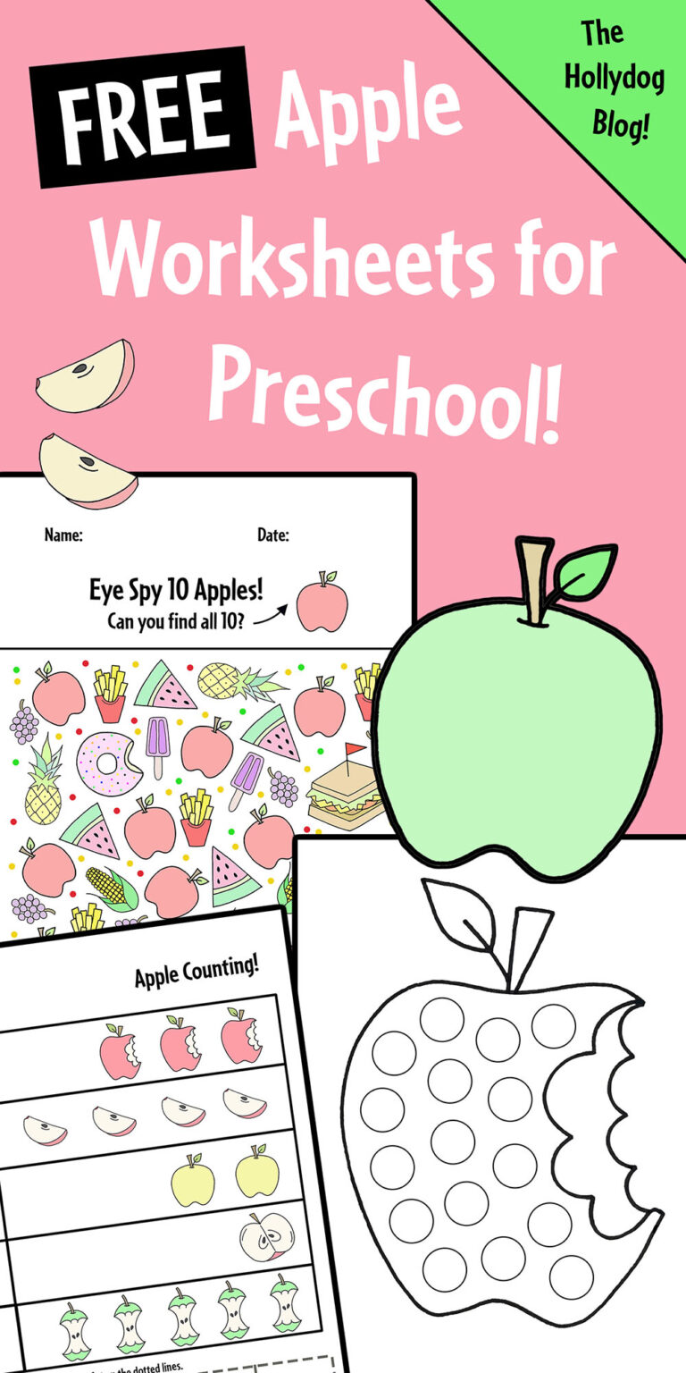 Free Apple Worksheets For Preschool The Hollydog Blog