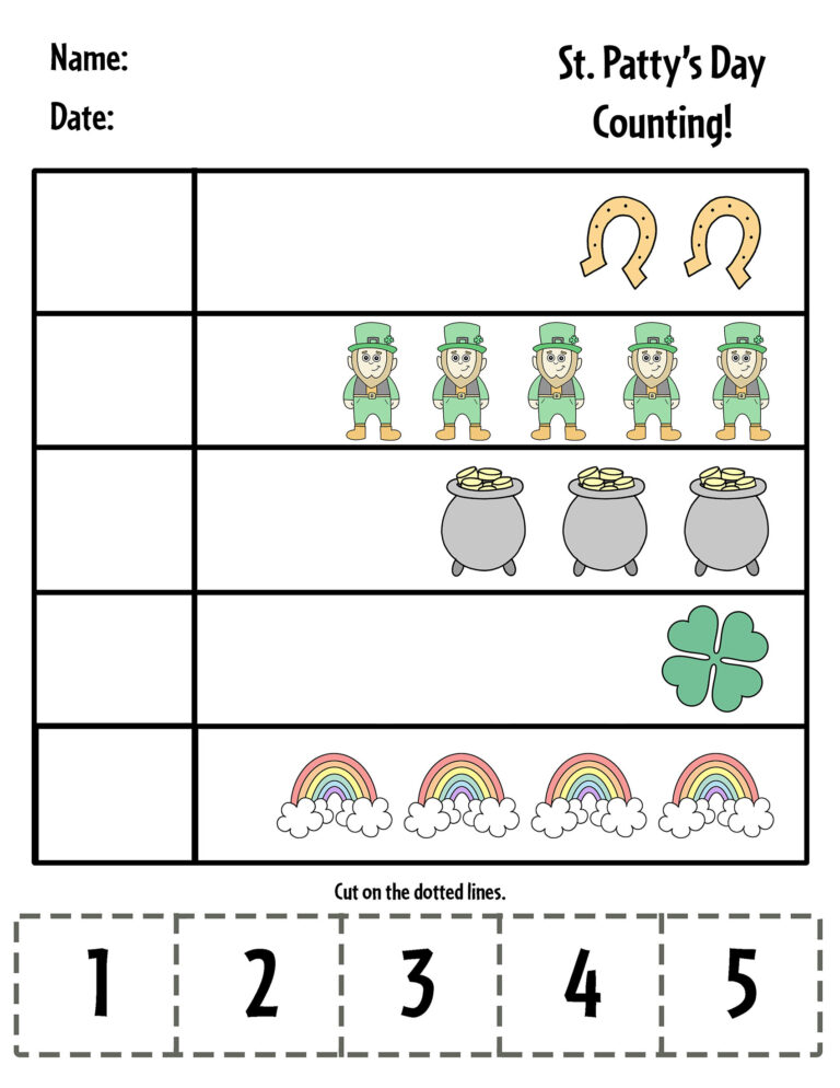 Free St. Patrick's Day Activities and Worksheets for Preschool! ⋆ The ...