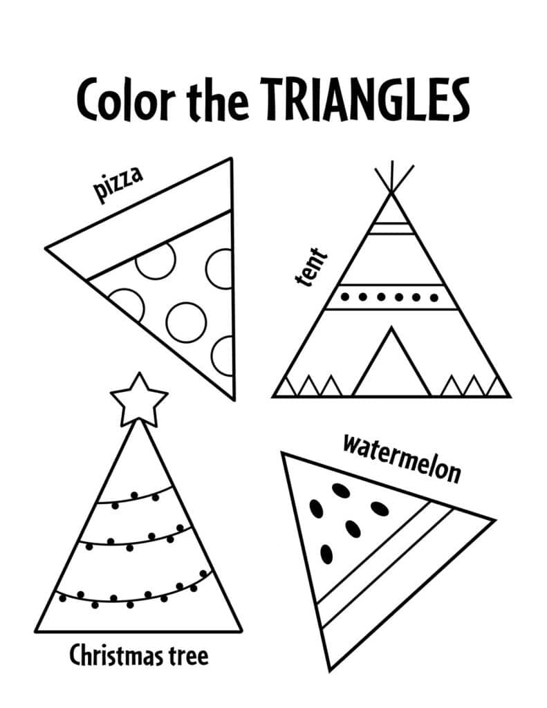 Triangle Worksheets, Shape Worksheets for Preschool!