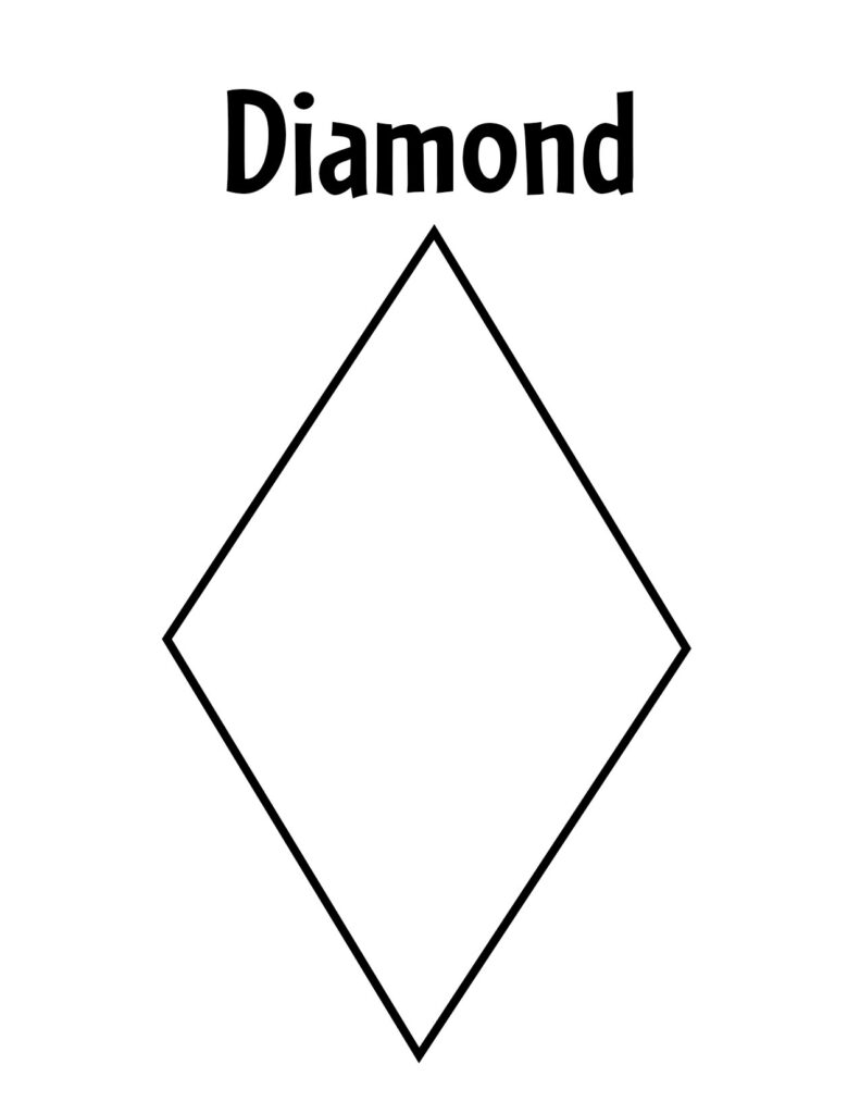 Large Diamond Template, Free Diamond Worksheets 