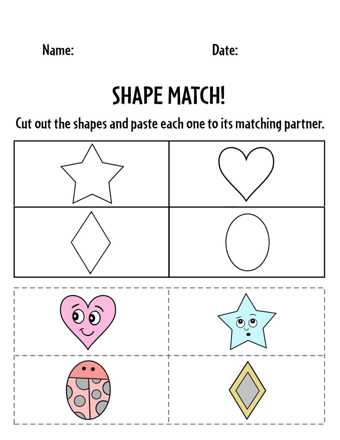 Free Shape Sorting Worksheets for Preschool! ⋆ The Hollydog Blog