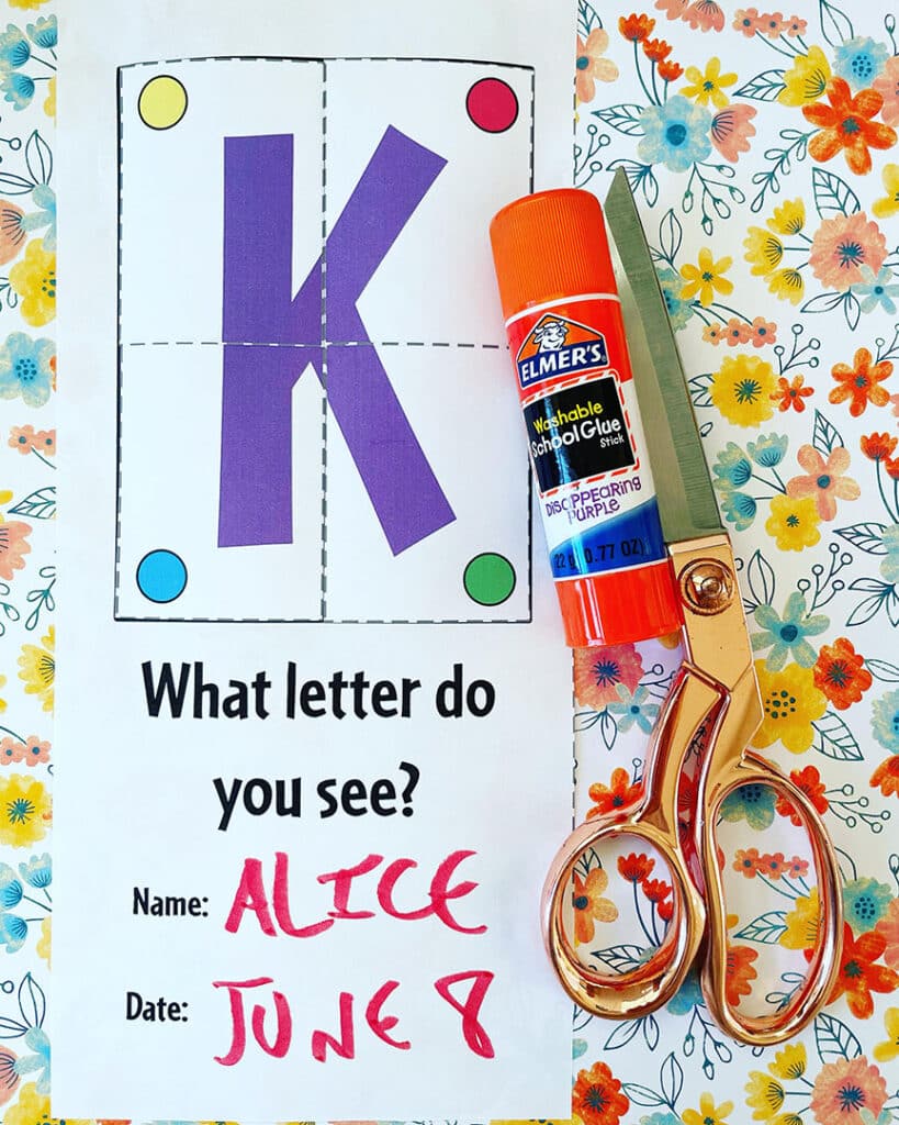 Letter K Puzzle