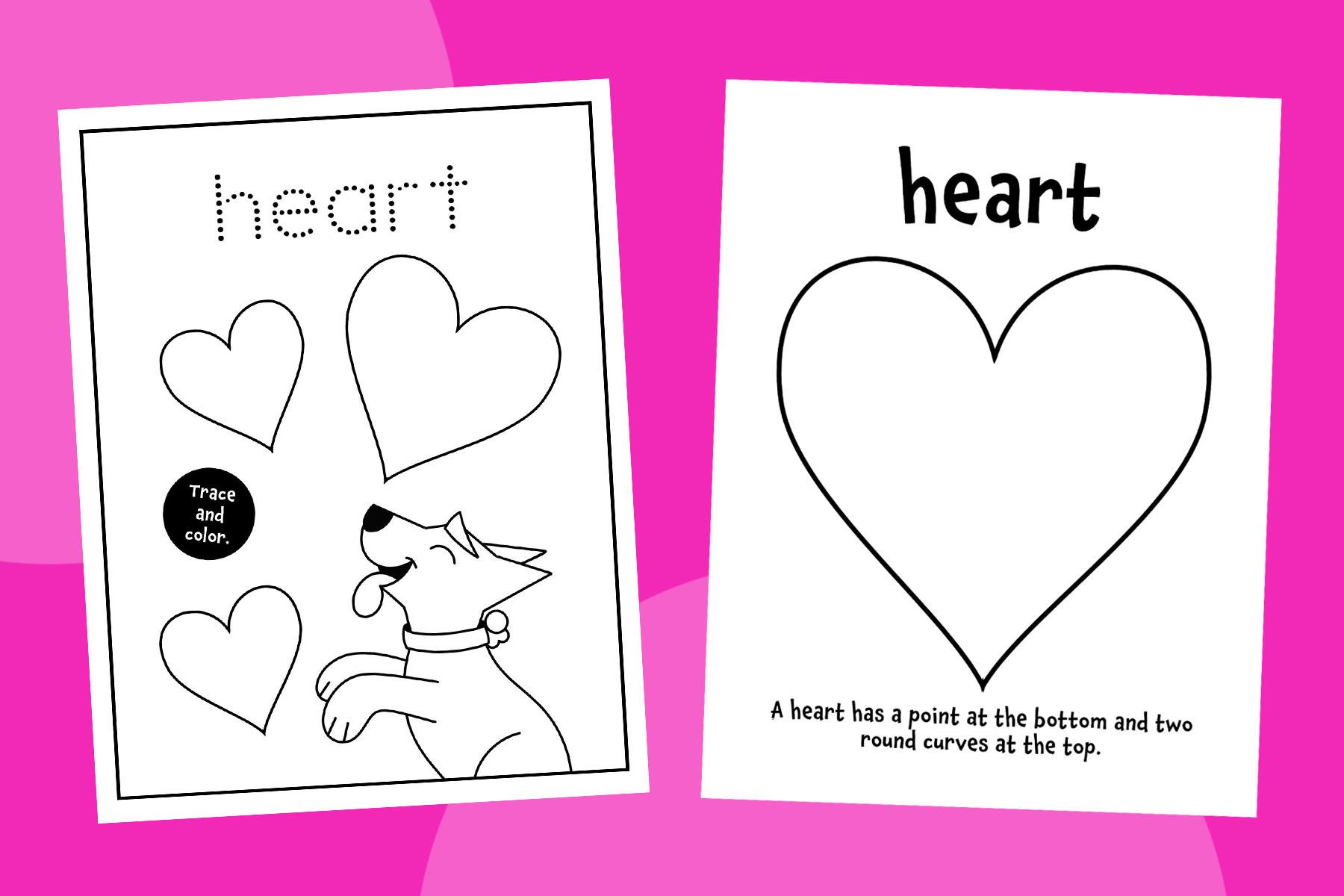 Free Heart Worksheets for Preschool (Easy Printable Shape Activities) ⋆ ...