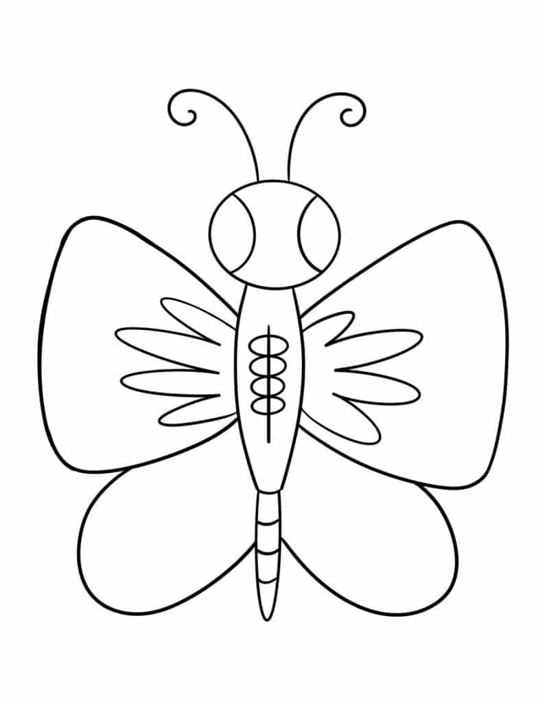 Bright Butterfly Coloring Page