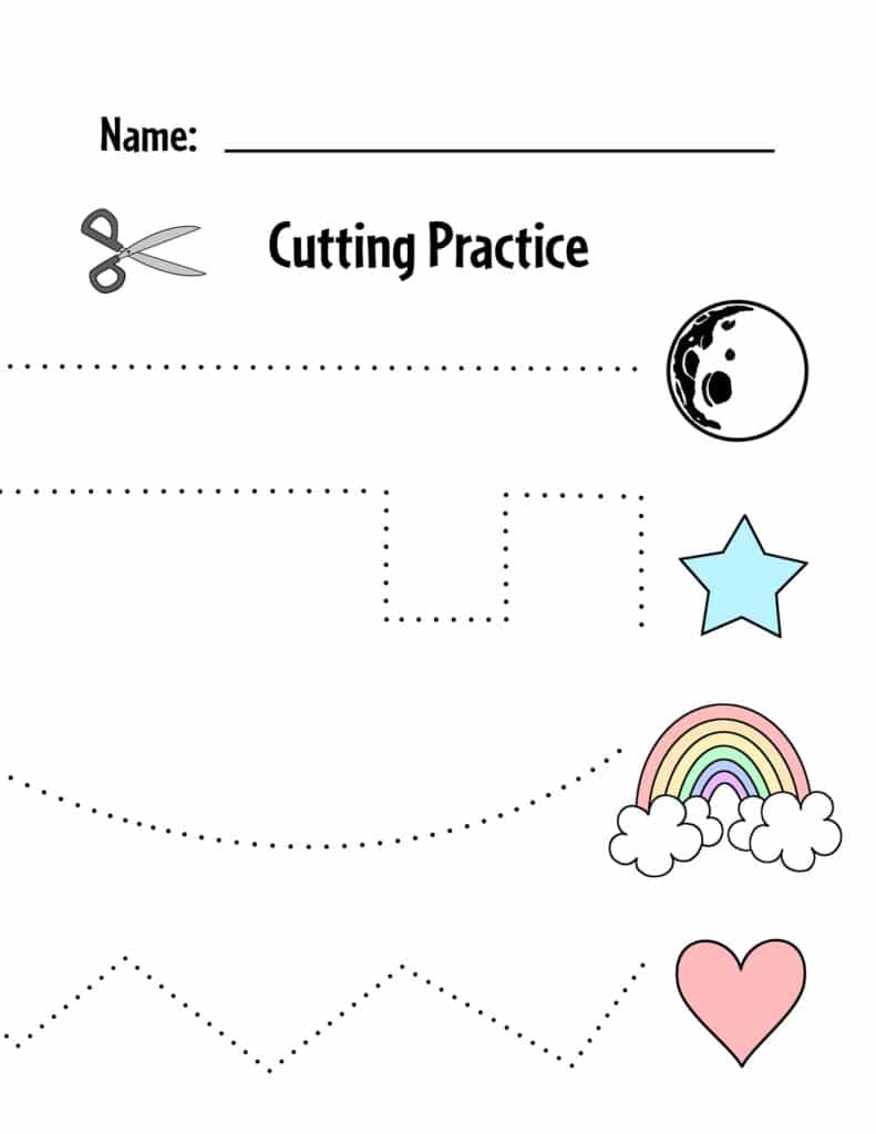 Cutting Worksheets for Preschool