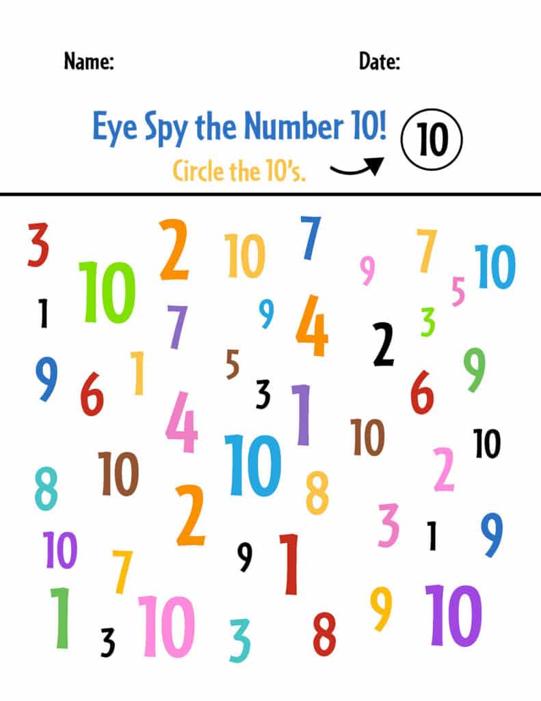 Number 10 Eye Spy