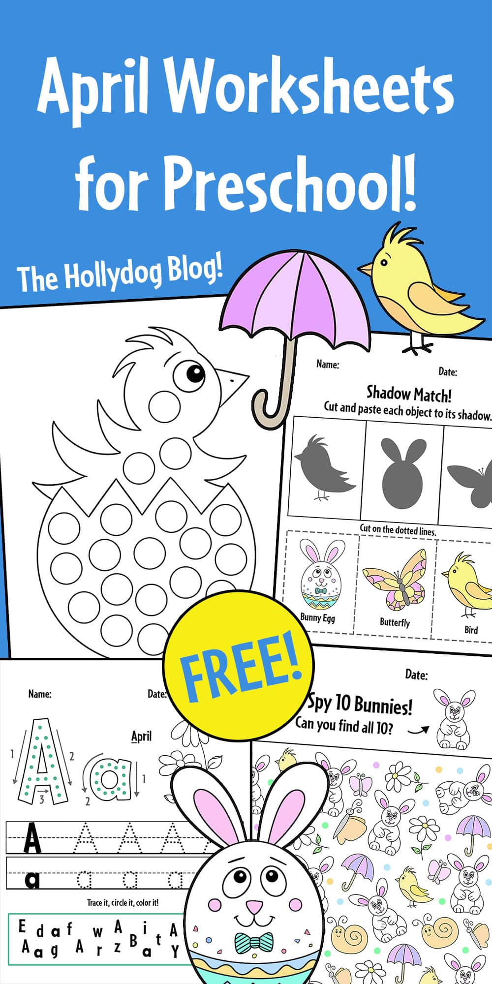 april worksheets for preschool