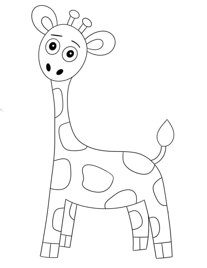 Classic Giraffe Coloring Page, Free Coloring Pages of Giraffes!