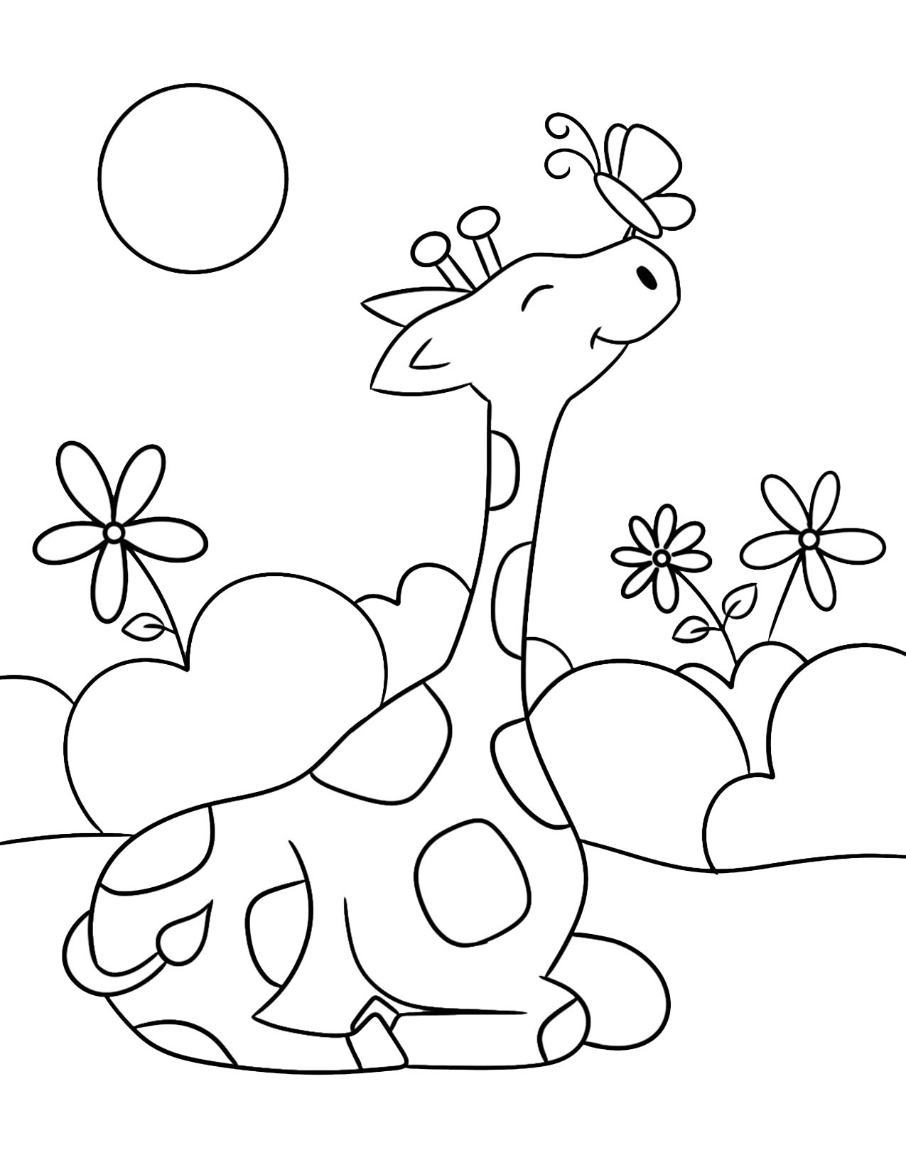 Free Coloring Pages of Giraffes! ⋆ The Hollydog Blog