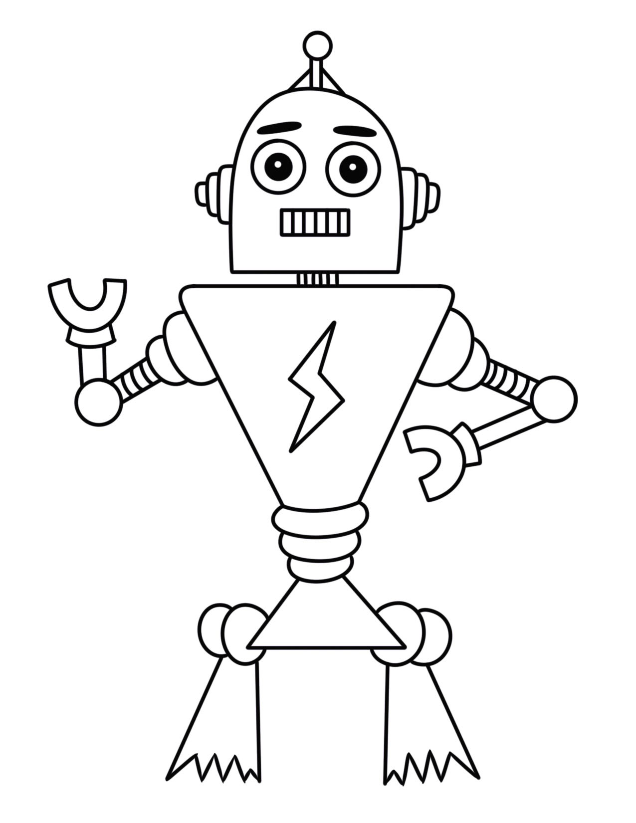 Free Robot Coloring Pages for Kids! ⋆ The Hollydog Blog