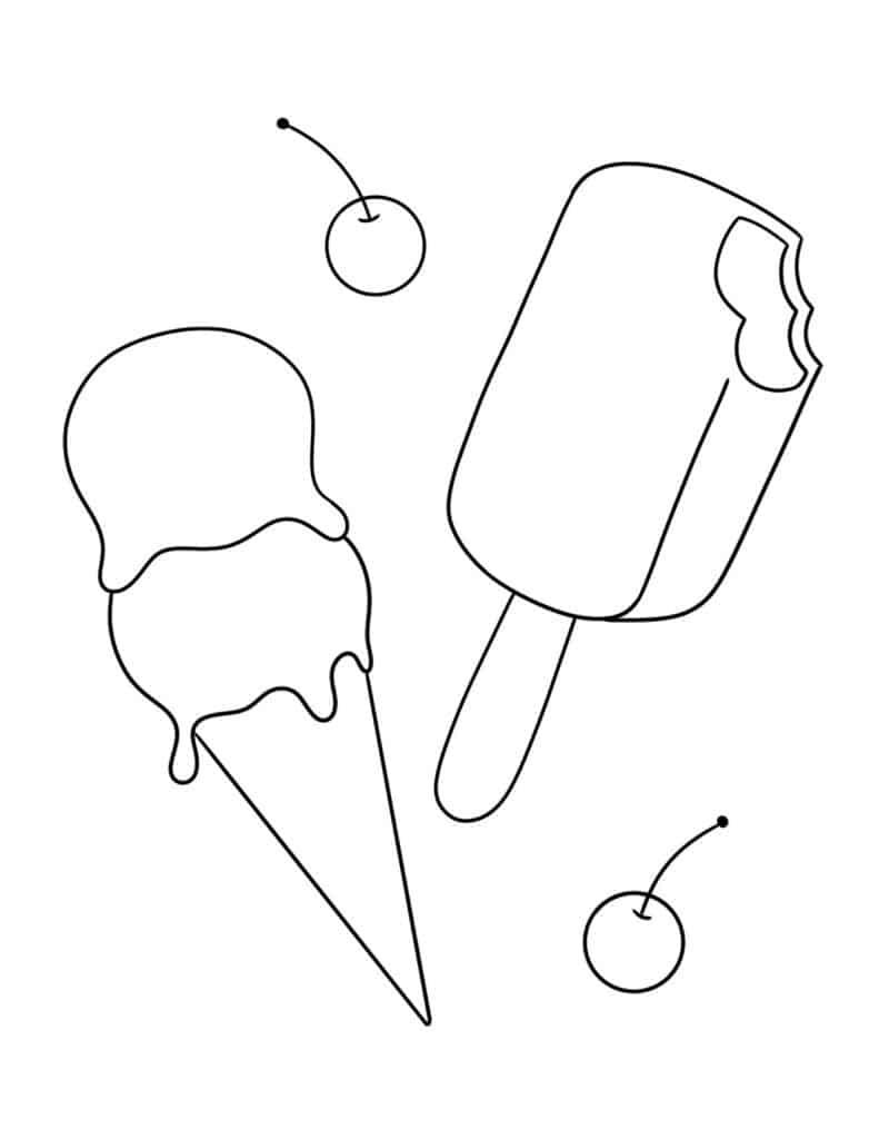 Ice-Cream Coloring Page