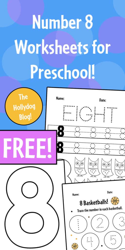 Number 8 Worksheets for Preschool