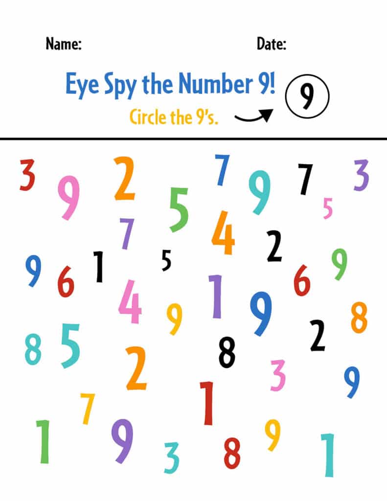Number 9 Eye Spy