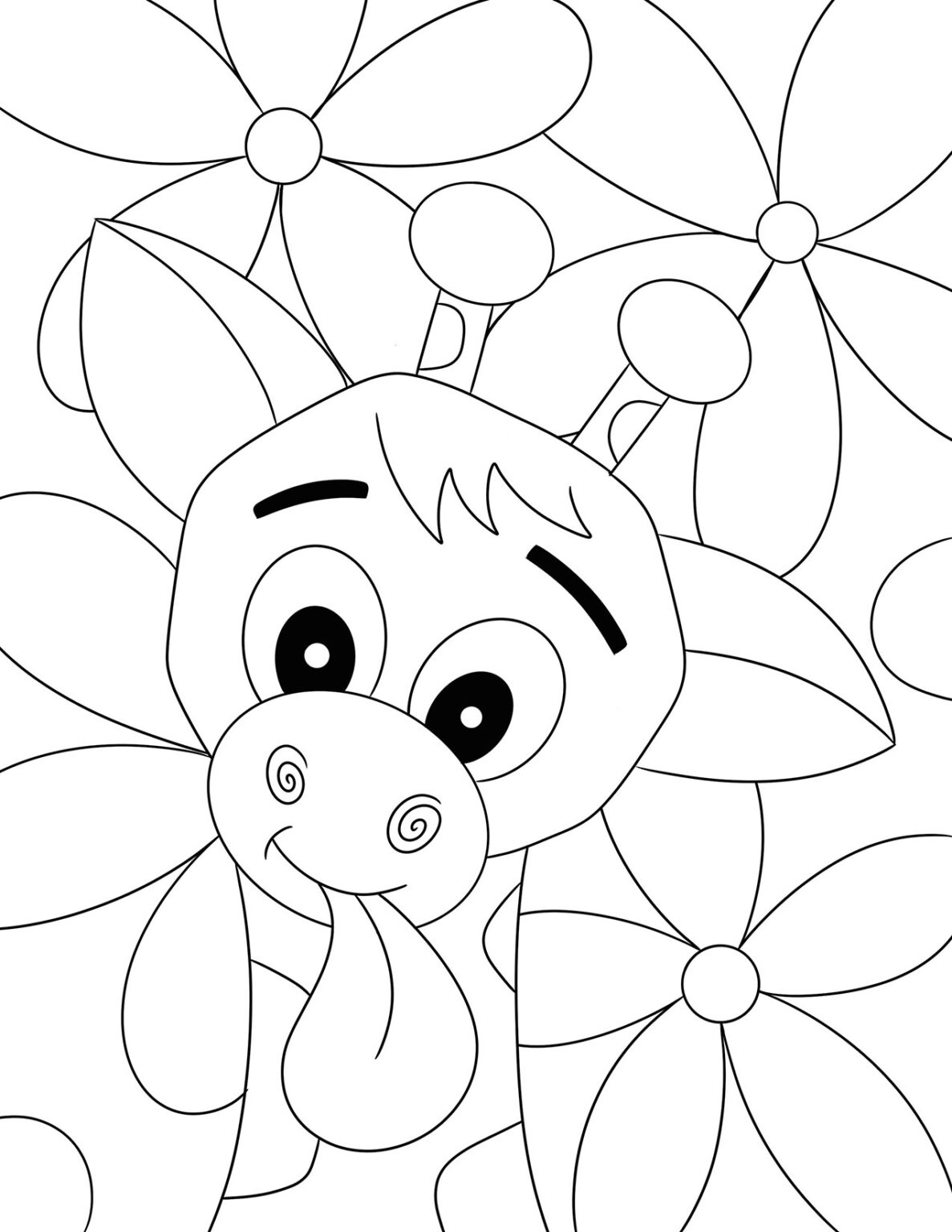 Free Coloring Pages of Giraffes! ⋆ The Hollydog Blog