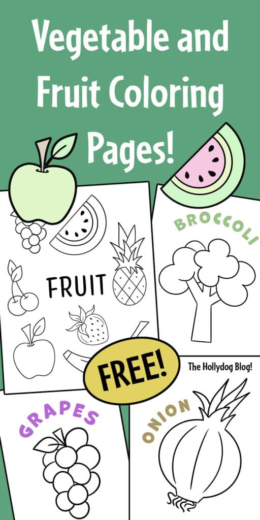 Free Vegetable and Fruit Coloring Pages