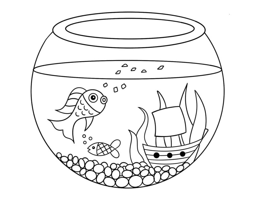 Pet Fish COloring Page, Free Pet Coloring Pages for Kids!