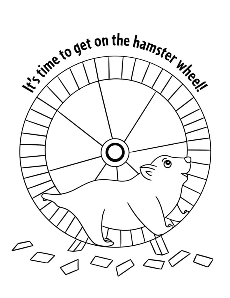 Pet Hamster Coloring Page, Free Pet Coloring Pages for Kids!