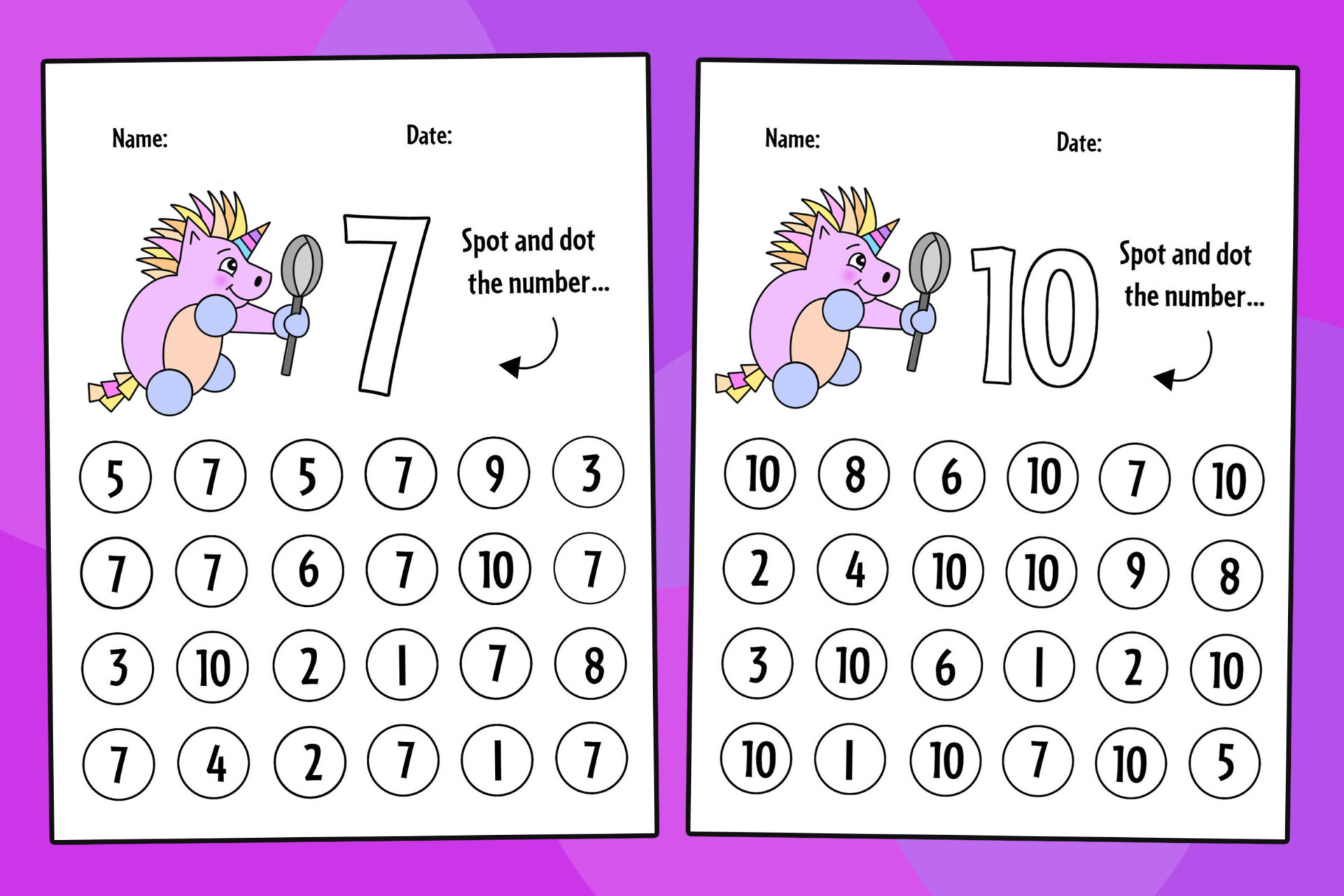 Free Preschool Number Recognition Worksheets! ⋆ The Hollydog Blog