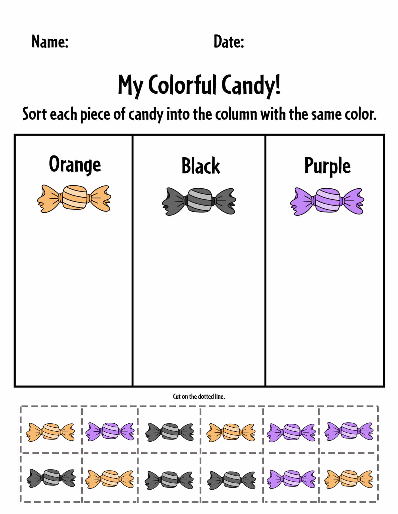 FREE October Worksheets for Preschool ⋆ The Hollydog Blog