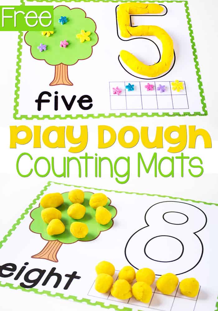 Playdough Counting Mats