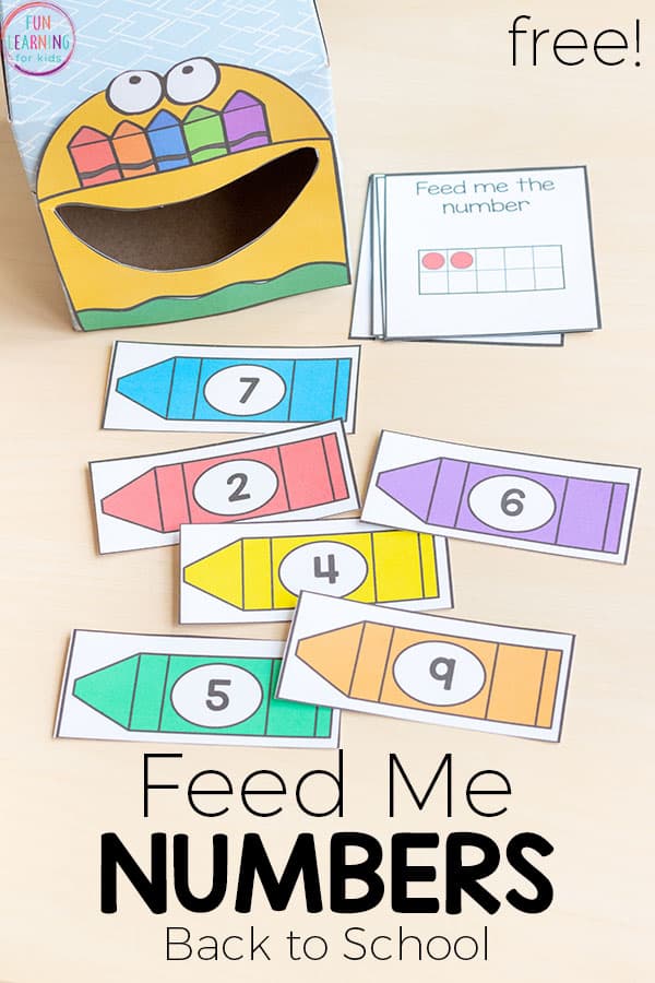 Feed Me Numbers Activity