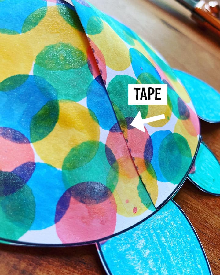 Turtle Craft with tape