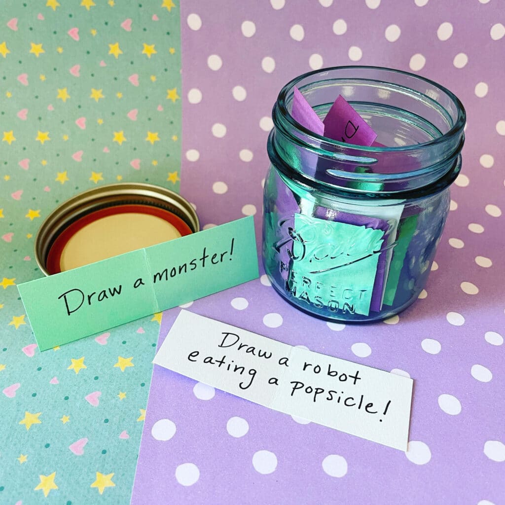 drawing prompt jar
