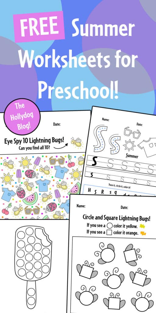 Summer Worksheets for Preschool!