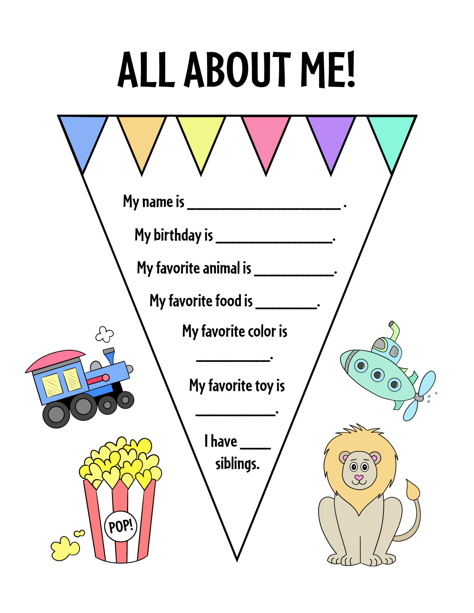 "All About ME!" Free Printable Preschool Activities ⋆ The Hollydog Blog