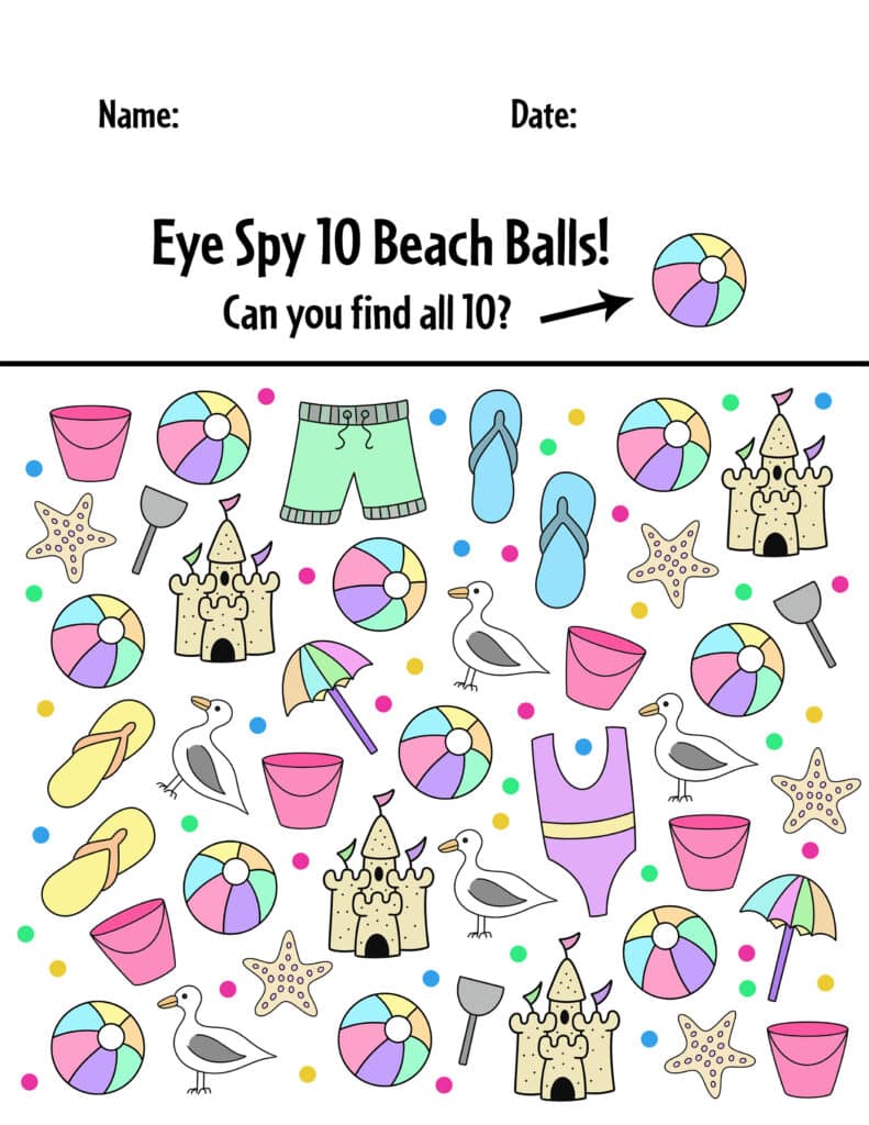 Beach Ball Eye Spy