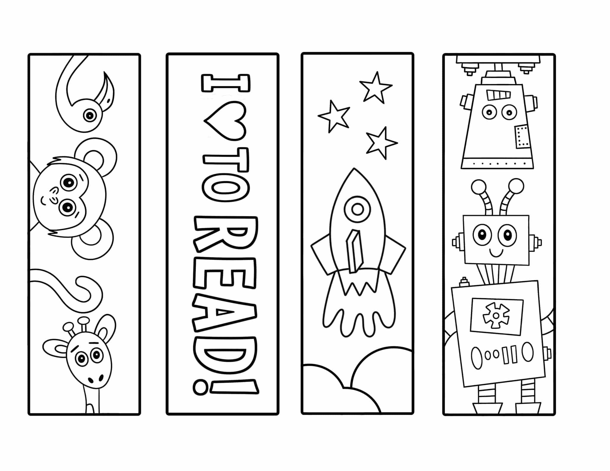 Free Printable Bookmarks to Color! ⋆ The Hollydog Blog