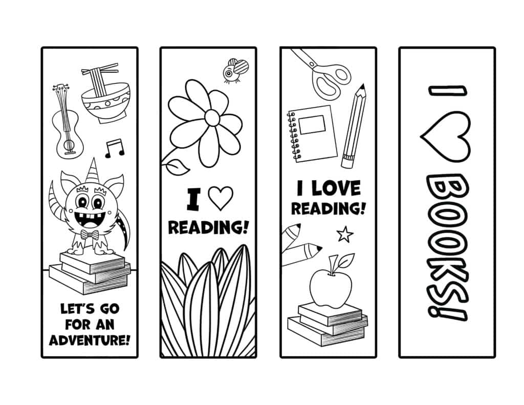 Black and White Bookmarks