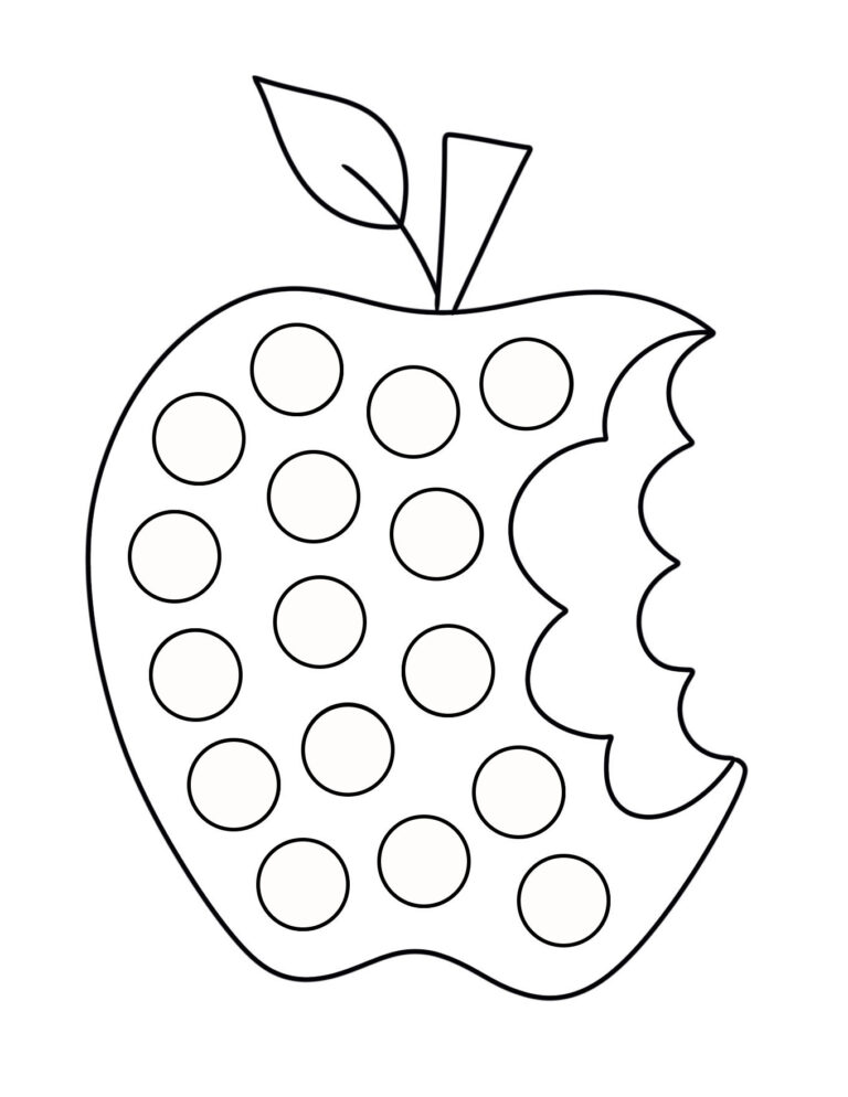 Cour Less Apple Printable Free Apple Worksheets for Preschool! ⋆ The Hollydog Blog